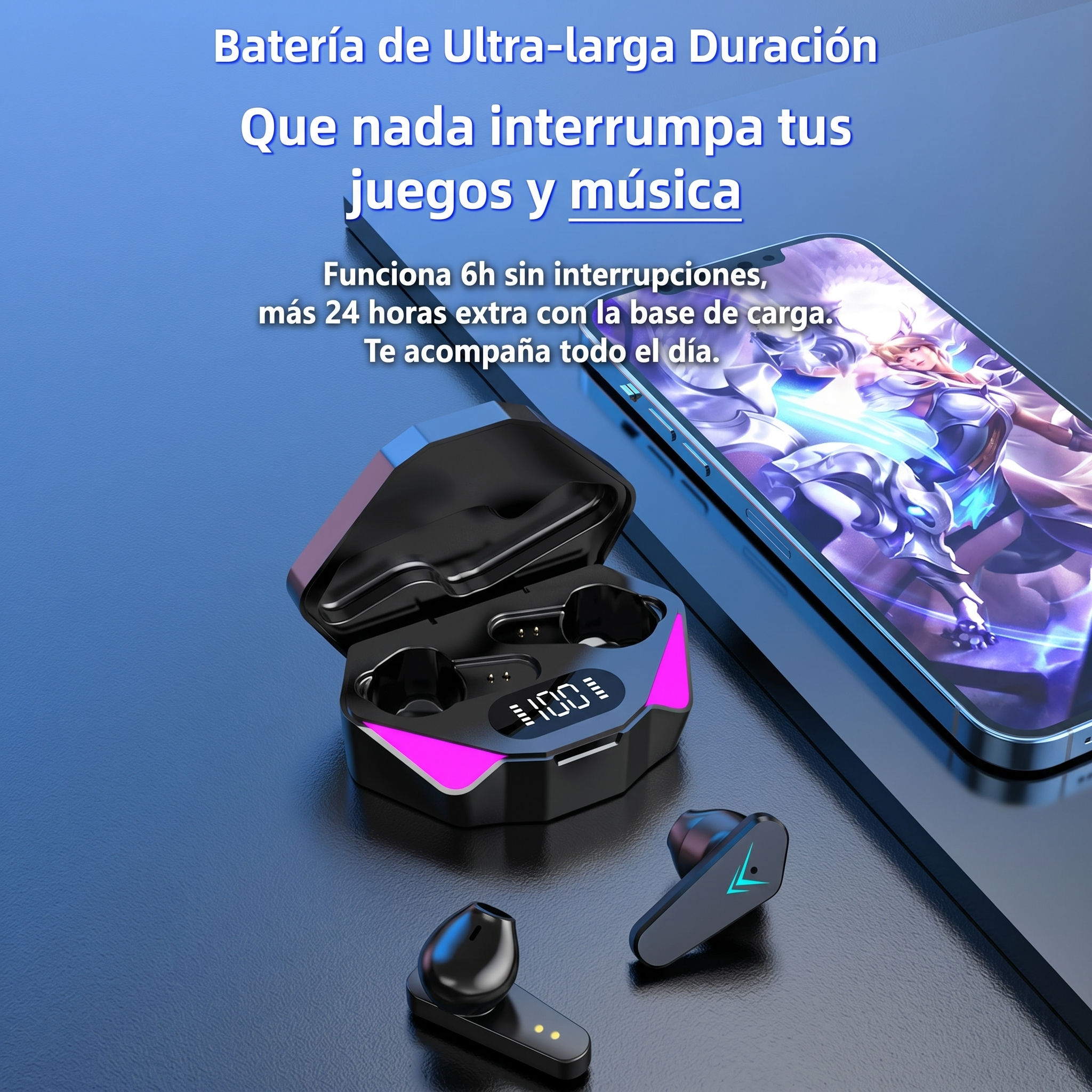 Auriculares Inalámbricos X15 TWS | Gaming + Deporte | Bluetooth 5.0 con Pantalla LED