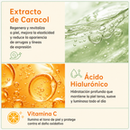 ✨ Sérum de Caracol 4 en 1 · Reafirma · Hidrata · Ilumina · Reductor de Poros