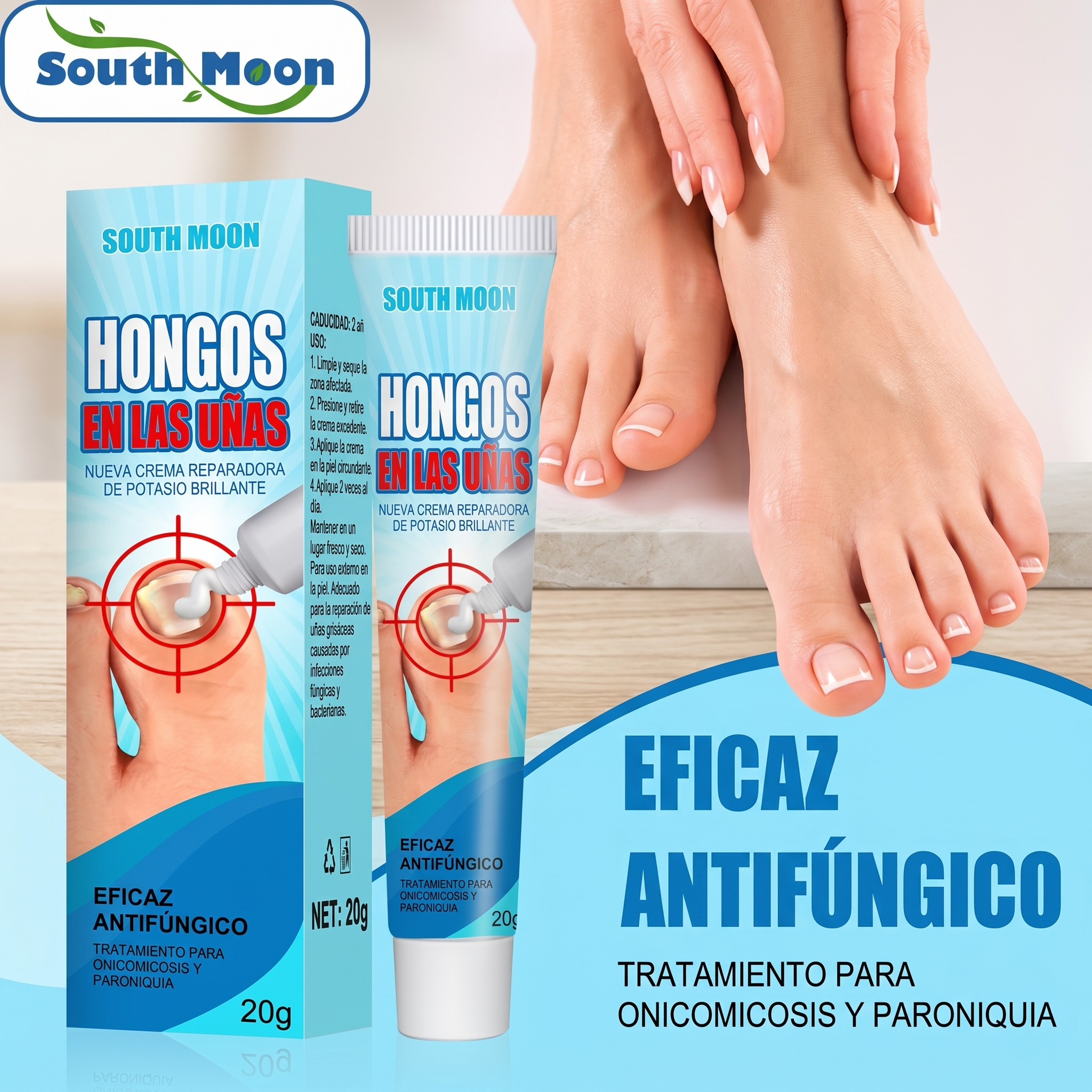 Crema Antifúngica para Uñas | Elimina Hongos, Engrosa y Restaura con Fórmula Herbal