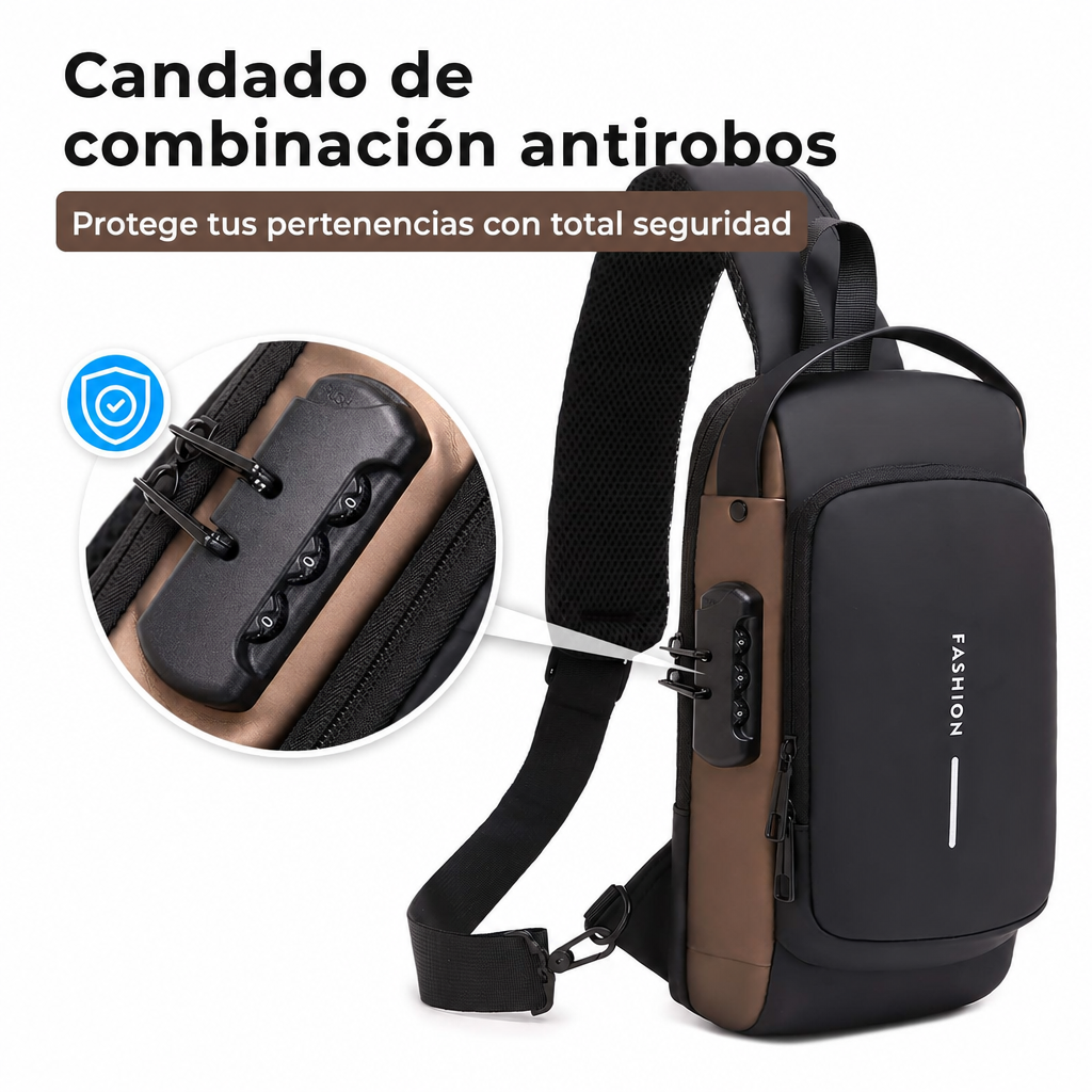 SecureGo® Mochila Antirobos con USB — Seguridad, energía y estilo