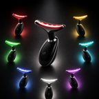 ✨ Masajeador Facial y de Cuello · Reafirma · Tonifica · Hidrata · 7 LED + EMS + Calor 45°C