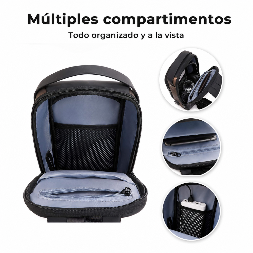 SecureGo® Mochila Antirobos con USB — Seguridad, energía y estilo
