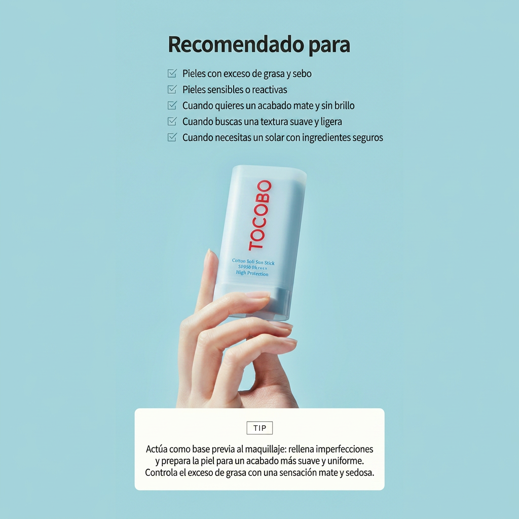 Protector Solar en Barra TOCOBO · SPF50+ PA++++ · 19g