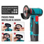 Amoladora Angular Inalámbrica · 12V · Corta, Lija y Pule sin Cables